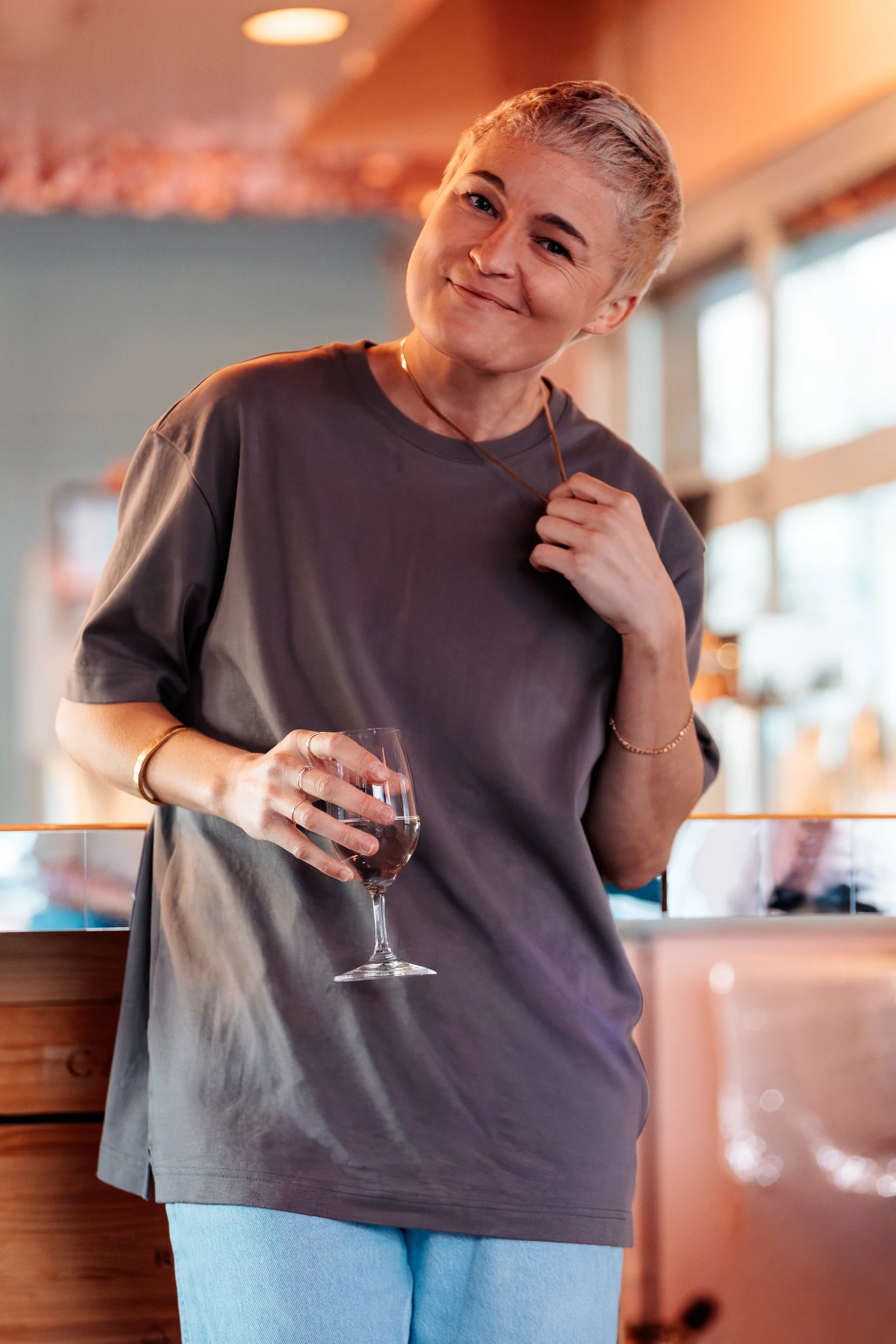 Drop Shoulder Tee - MUSHROOM - Image 5